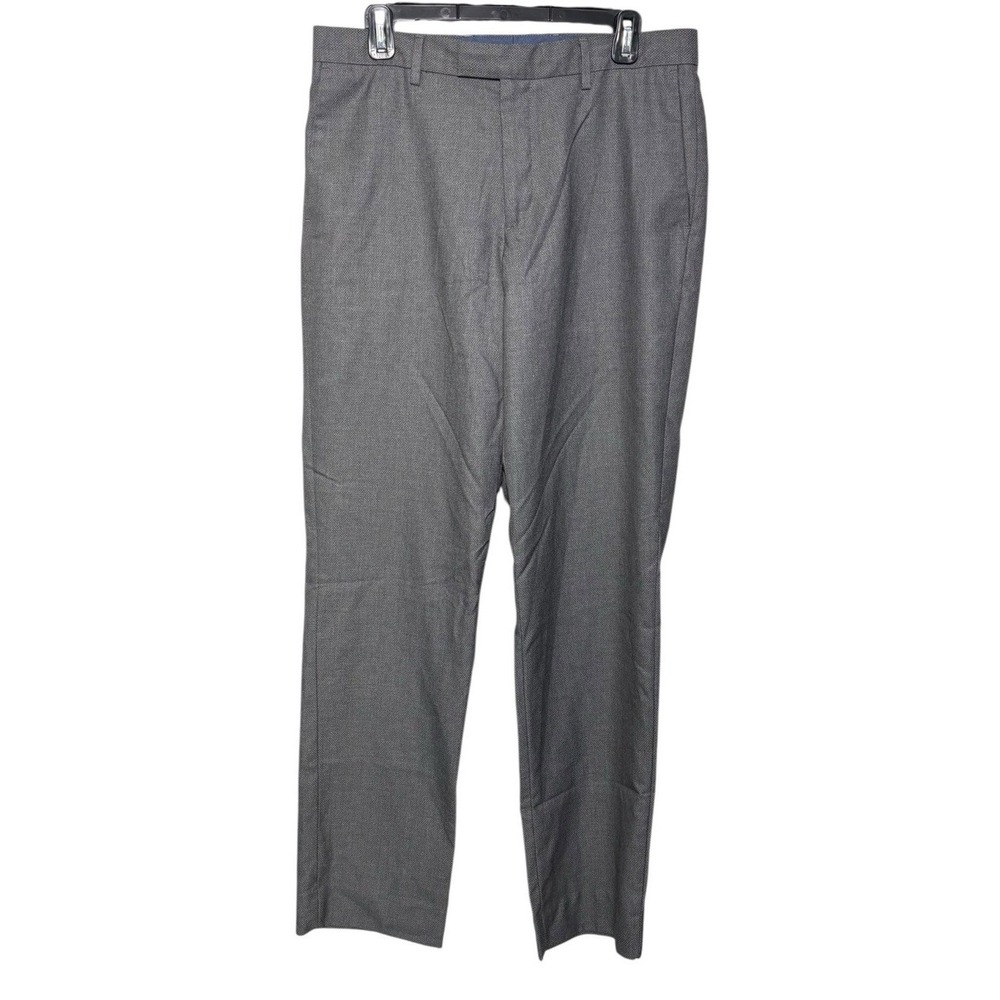 Banana Republic Standard Fit Men's Gray Geometric Dress Pants Size 34x34